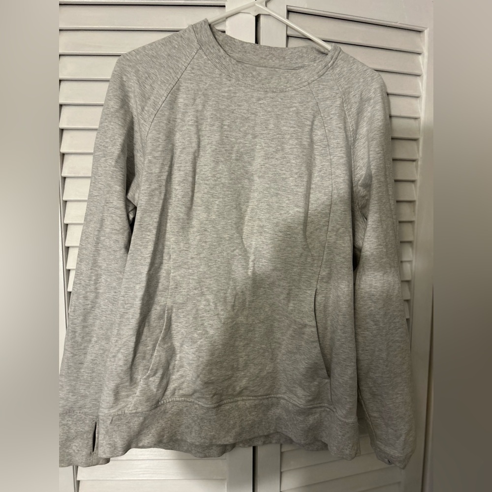 Lululemon Scuba Crew Heathered Core with pocket